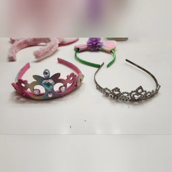 Set Of 4 Fun Headbands with Bunny Ears and Unicorn Horn, Tiaras - Picture 3 of 5